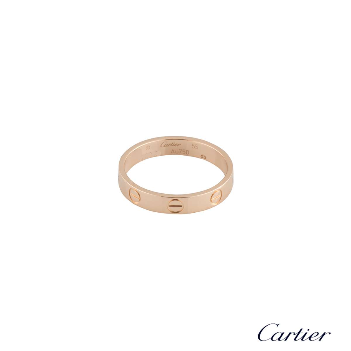 Cartier Rose Gold Plain Love Wedding Band Size 55 B4085255 | Rich Diamonds